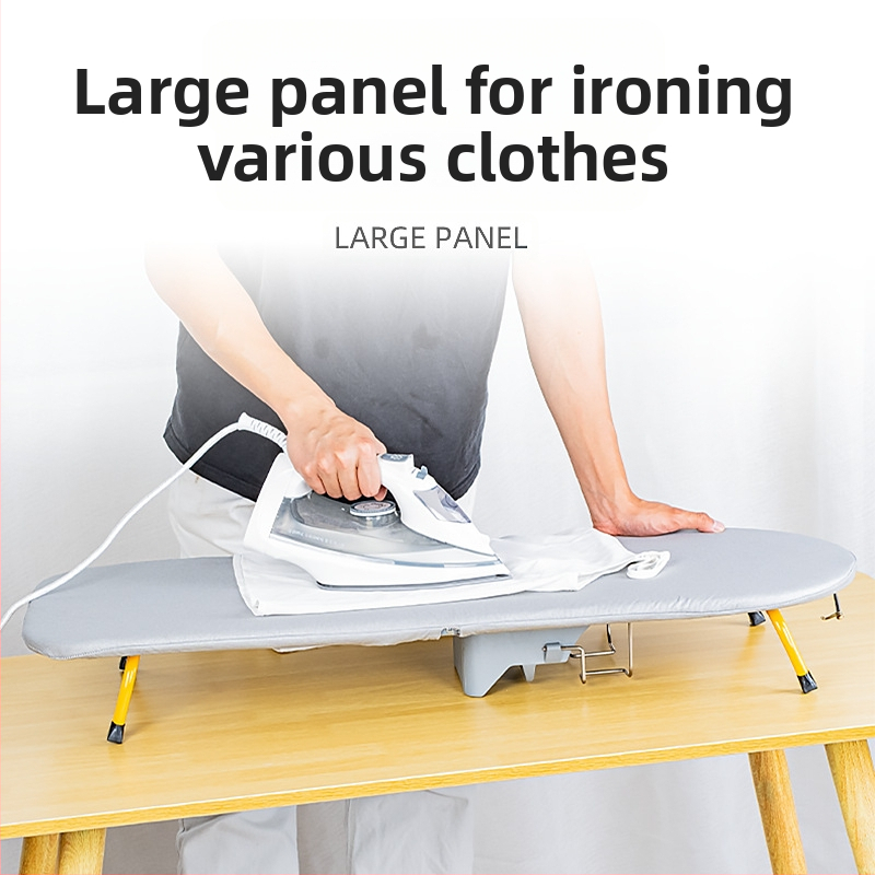 Трансгранична настолна дъска за гладене, сгъваема дъска за гладене, подсилена маса за гладене, гладене на дрехи, включително стойка за съхранение, домакинска дъска за гладене