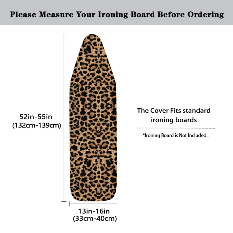 Uue mustriga kohandatud tolmukindel triikimislaua kate leopardimustriga triikimislaua kaunistamiseks