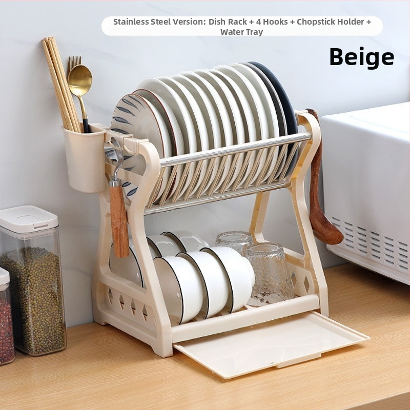 Daugiafunkcis virtuvės laikymo stovas iš nerūdijančio plieno, indų laikymo lentynėlė, spintelių ir indų laikymo lentynėlė, dubenėlių ir lazdelių laikymo lentynėlė, lėkščių ir peilių laikymo lentynėlė, dvigubo sluoksnio stalo įrankių laikymo lentynėlė.