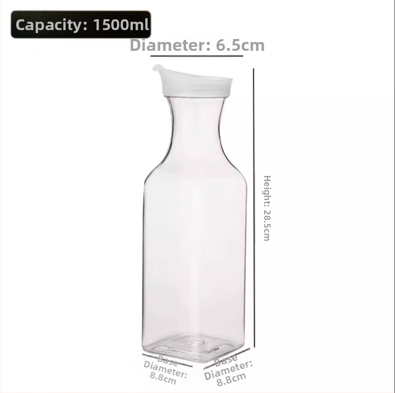 Akrilo plastikinis kaklaraiščio puodas šalto vandens butelis šalto vandens butelis kvadratinis sulčių puodas gėrimų baro virdulys restoranas citrinų puodas