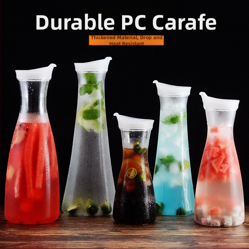 Akrila pc plastmasas kaklasaites pods aukstā ūdens pudele aukstā ūdens pudele kvadrātveida sulas pods dzērienu bāra tējkanna restorāna citronu pods