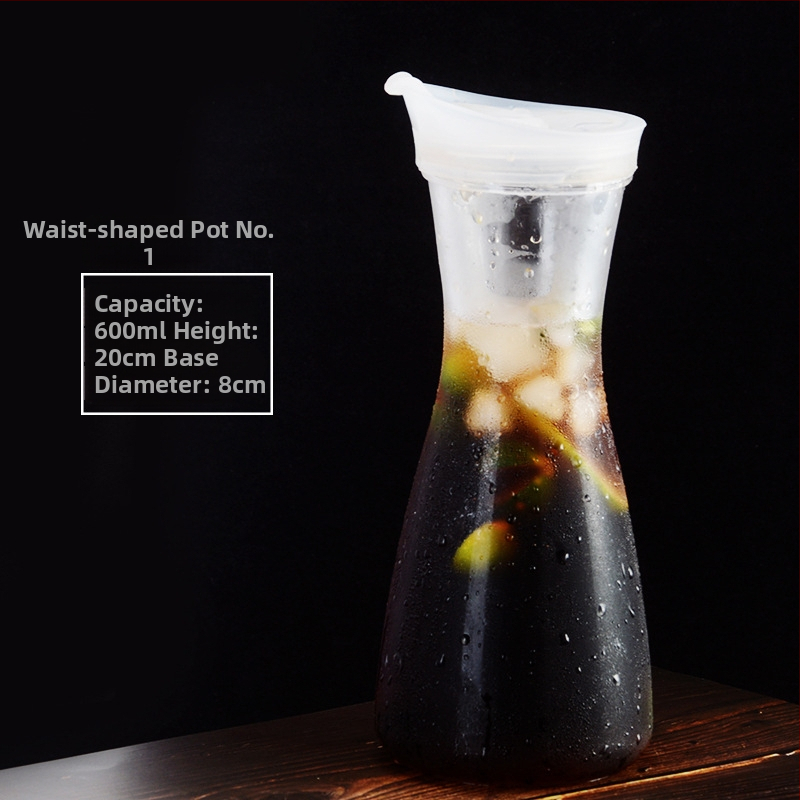 Akrilo plastikinis kaklaraiščio puodas šalto vandens butelis šalto vandens butelis kvadratinis sulčių puodas gėrimų baro virdulys restoranas citrinų puodas