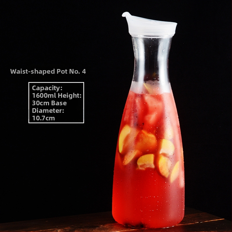 Akrilo plastikinis kaklaraiščio puodas šalto vandens butelis šalto vandens butelis kvadratinis sulčių puodas gėrimų baro virdulys restoranas citrinų puodas