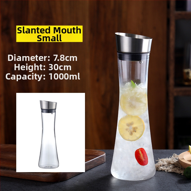 Akrilo plastikinis kaklaraiščio puodas šalto vandens butelis šalto vandens butelis kvadratinis sulčių puodas gėrimų baro virdulys restoranas citrinų puodas