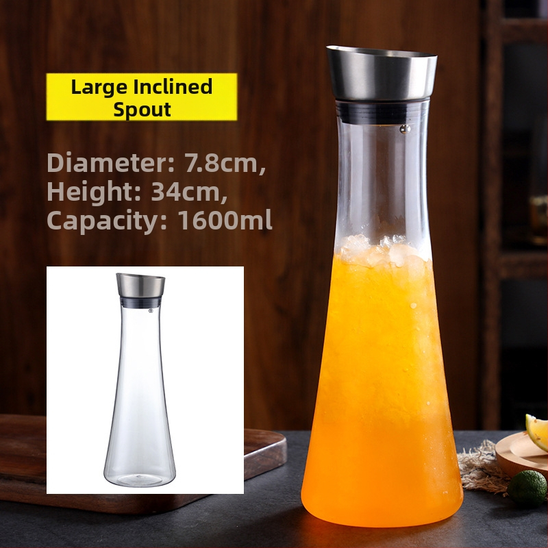 Akrilo plastikinis kaklaraiščio puodas šalto vandens butelis šalto vandens butelis kvadratinis sulčių puodas gėrimų baro virdulys restoranas citrinų puodas