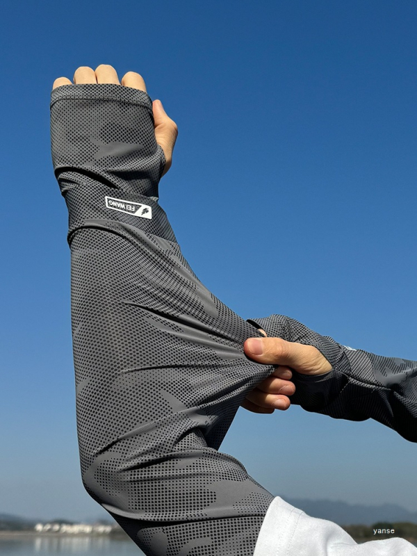 Päikesekaitse varrukad meestele suvel, lahtised jääsiidist suured varrukad käte katmiseks, jääkaitsed, kalastuskindad, autokindad