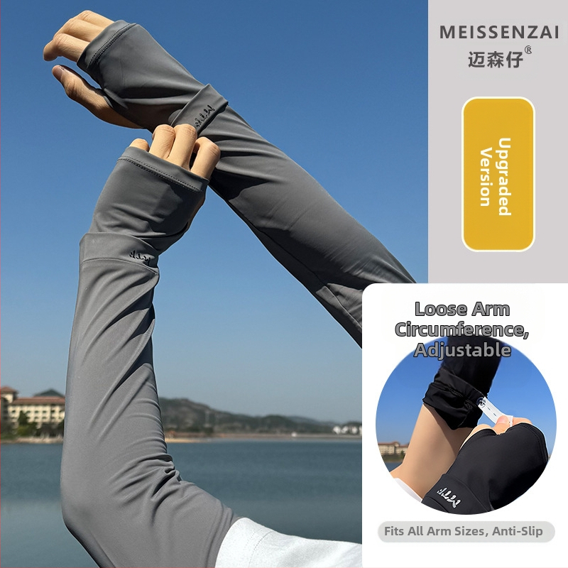 Päikesekaitse varrukad meestele suvel, lahtised jääsiidist suured varrukad käte katmiseks, jääkaitsed, kalastuskindad, autokindad