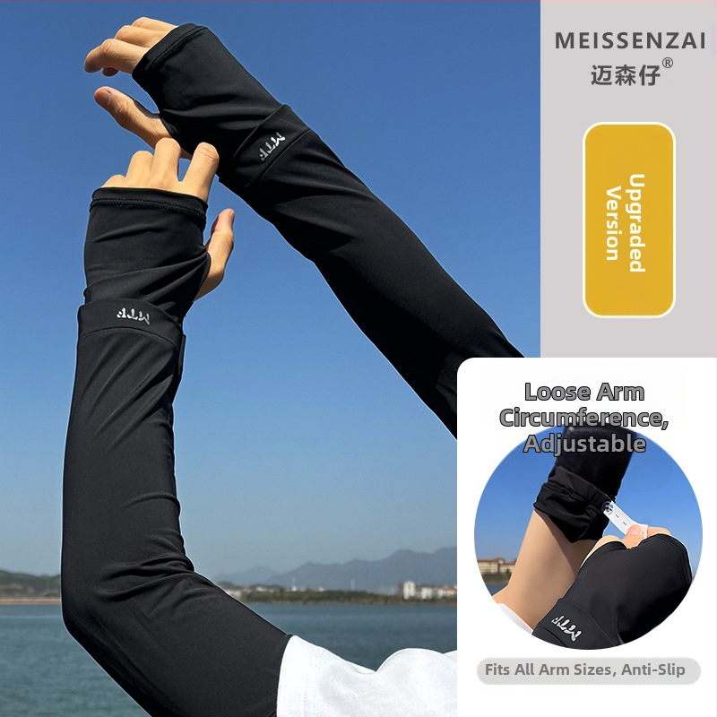 Päikesekaitse varrukad meestele suvel, lahtised jääsiidist suured varrukad käte katmiseks, jääkaitsed, kalastuskindad, autokindad