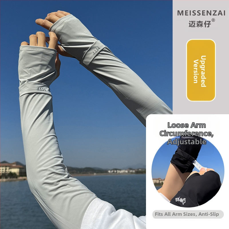 Päikesekaitse varrukad meestele suvel, lahtised jääsiidist suured varrukad käte katmiseks, jääkaitsed, kalastuskindad, autokindad