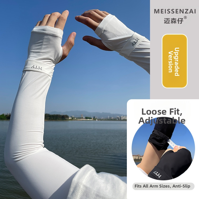 Päikesekaitse varrukad meestele suvel, lahtised jääsiidist suured varrukad käte katmiseks, jääkaitsed, kalastuskindad, autokindad