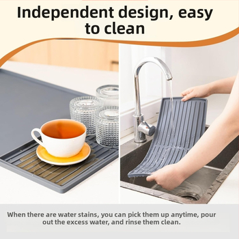 Tarpvalstybinis silikoninis kavos aparato apsauginis kilimėlis, kvadratinis, dvigubo sluoksnio virtuvės indai, paprastas daugiafunkcis valgomojo stalas, nuimamas padėklas