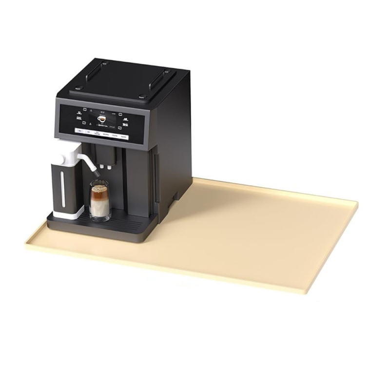 Tarpvalstybinis silikoninis kavos aparato apsauginis kilimėlis, kvadratinis, dvigubo sluoksnio virtuvės indai, paprastas daugiafunkcis valgomojo stalas, nuimamas padėklas