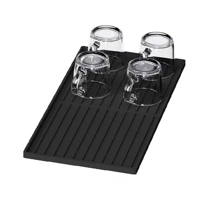 Tarpvalstybinis silikoninis kavos aparato apsauginis kilimėlis, kvadratinis, dvigubo sluoksnio virtuvės indai, paprastas daugiafunkcis valgomojo stalas, nuimamas padėklas