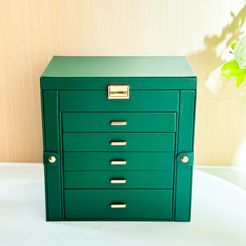 Σε απόθεμα, μεγάλης χωρητικότητας κουτί κοσμημάτων, νέο κουτί κοσμημάτων με διπλή πόρτα και συρτάρι 5 επιπέδων, βεστιάριο με κλειδί-καθρέφτη