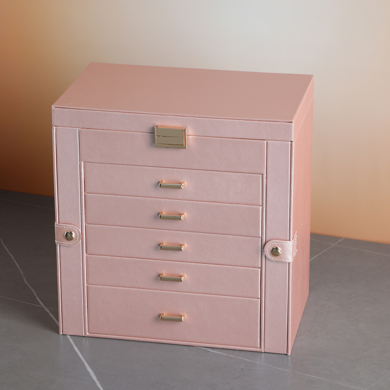 Σε απόθεμα, μεγάλης χωρητικότητας κουτί κοσμημάτων, νέο κουτί κοσμημάτων με διπλή πόρτα και συρτάρι 5 επιπέδων, βεστιάριο με κλειδί-καθρέφτη