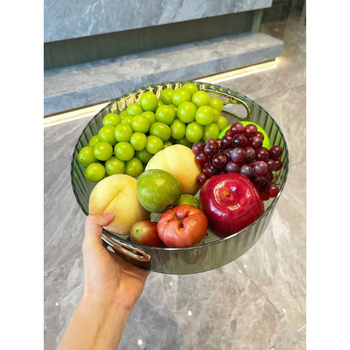 „Ins Style“ aukštos kokybės vaisių lėkštė, svetainės vaisių lėkštė, namų darbalaukio besisukanti laikymo dėžutė, permatoma lėkštė, besisukanti prieskonių dėžutė