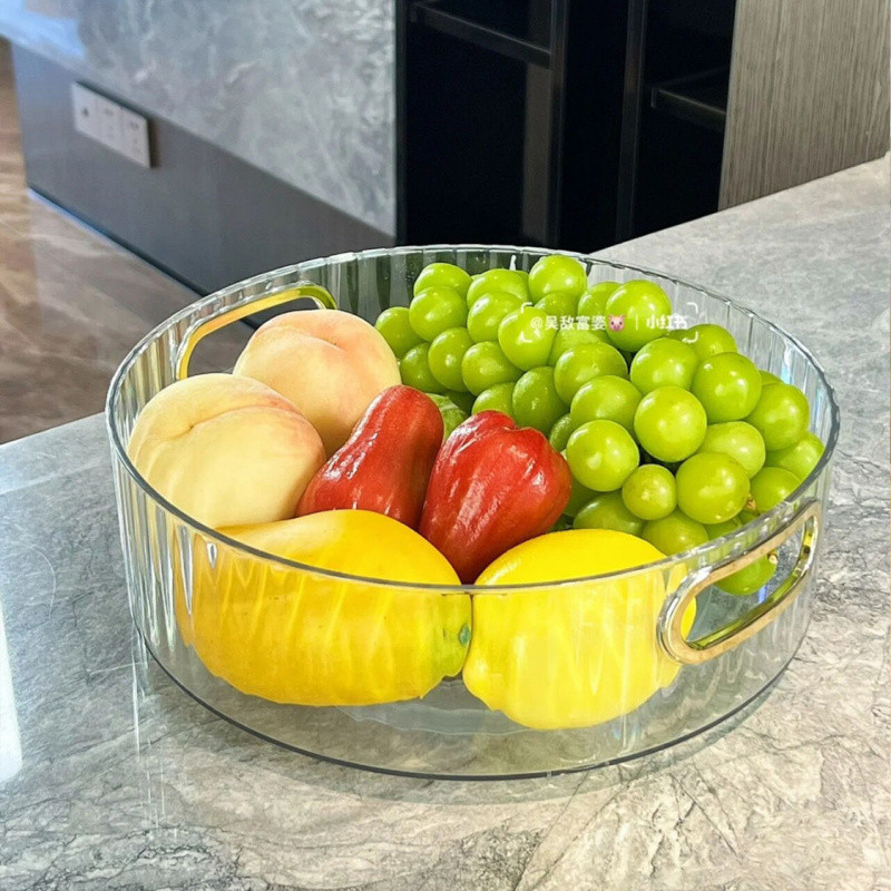 „Ins Style“ aukštos kokybės vaisių lėkštė, svetainės vaisių lėkštė, namų darbalaukio besisukanti laikymo dėžutė, permatoma lėkštė, besisukanti prieskonių dėžutė