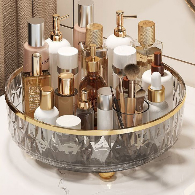 „Ins Style“ aukštos kokybės vaisių lėkštė, svetainės vaisių lėkštė, namų darbalaukio besisukanti laikymo dėžutė, permatoma lėkštė, besisukanti prieskonių dėžutė