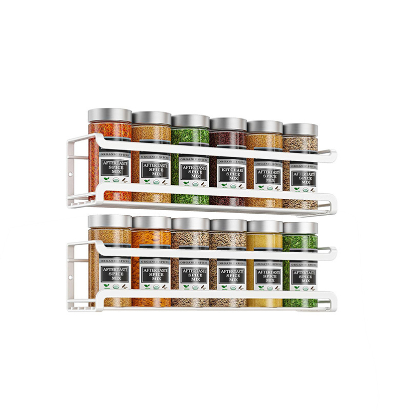 Prie sienos tvirtinama virtuvės prieskonių laikymo lentynėlė be perforatoriaus, spintelė, prieskonių lentynėlė, daugiafunkcinė prieskonių butelių lentynėlė, prieskonių lentynėlė