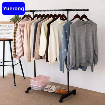 Egyszerű, álló, teleszkópos ruhaszárító állvány, otthoni erkély, ruhaszárító állvány, fém hálószobai ruhaszárító állvány