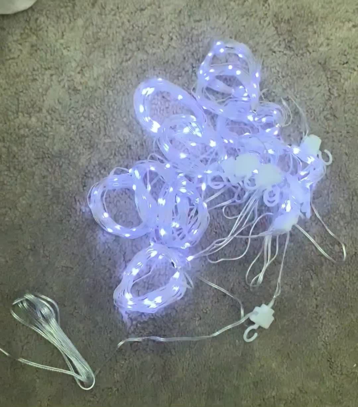 Piiriülene LED vasktraadist lamp nahktraadist lamp kardinapuu lambike USB puldiga rakendus konksuga jõulupulma magamistoa kaunistus