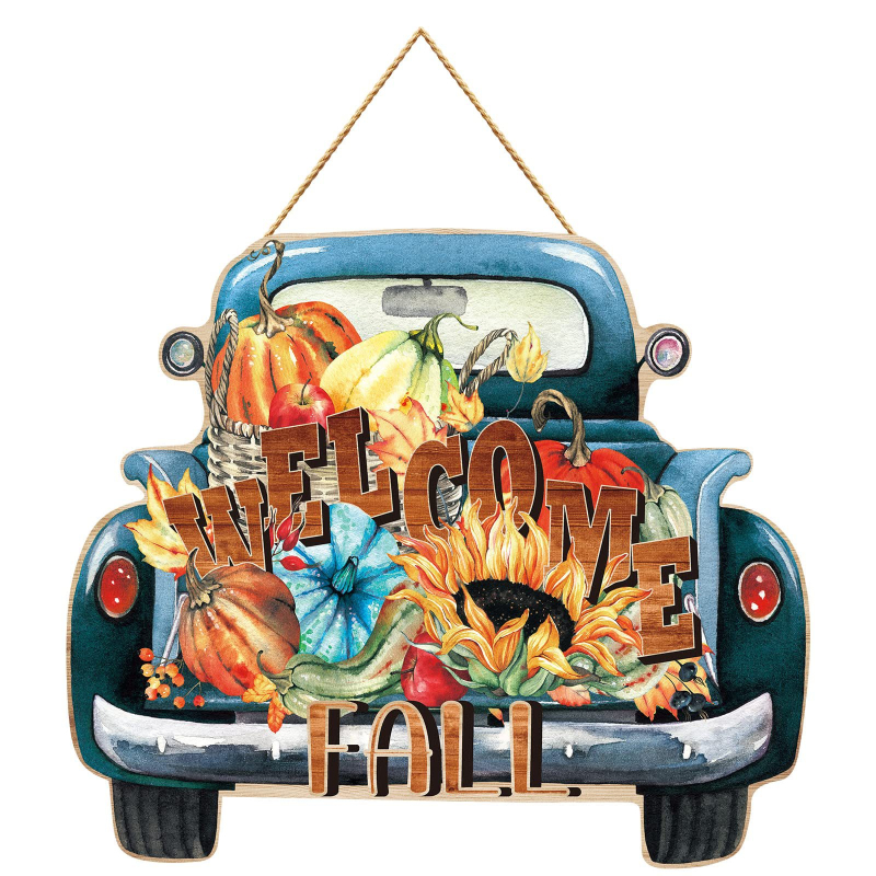 Διασυνοριακή Νέα Κολοκύθα Ξύλινη Πόρτα Πιάτο Κρεμαστό Ευχαριστιών Συγκομιδή Φθινόπωρο Βεράντα Διακοσμήσεις Τοίχου Σπιτιού