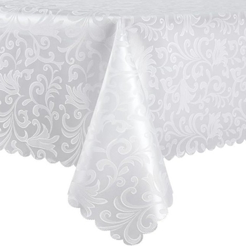 Τραπεζομάντιλο από σατέν ζακάρ με κυματιστές άκρες, κατάλληλο για πολλές περιστάσεις, διαθέσιμο σε πολλά χρώματα