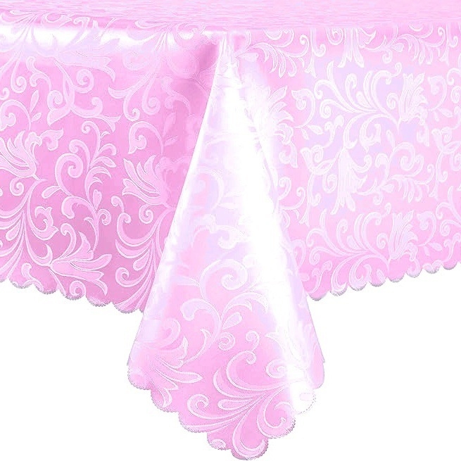 Hullámos szélű, téglalap alakú, jacquard szatén terítő, sokféle alkalomra alkalmas, több színben kapható