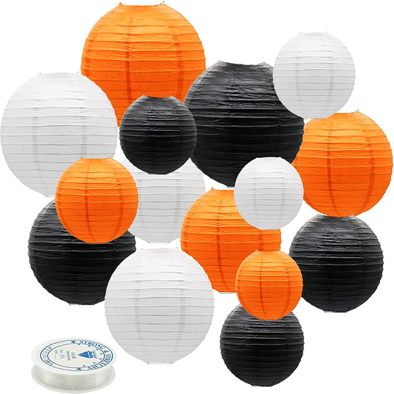 Amazon 15 tk värviline paberlatern sobib kaubanduskeskuse mööbli paigutuse kaunistuseks ümmargused kokkupandavad paberlaterna kaunistused