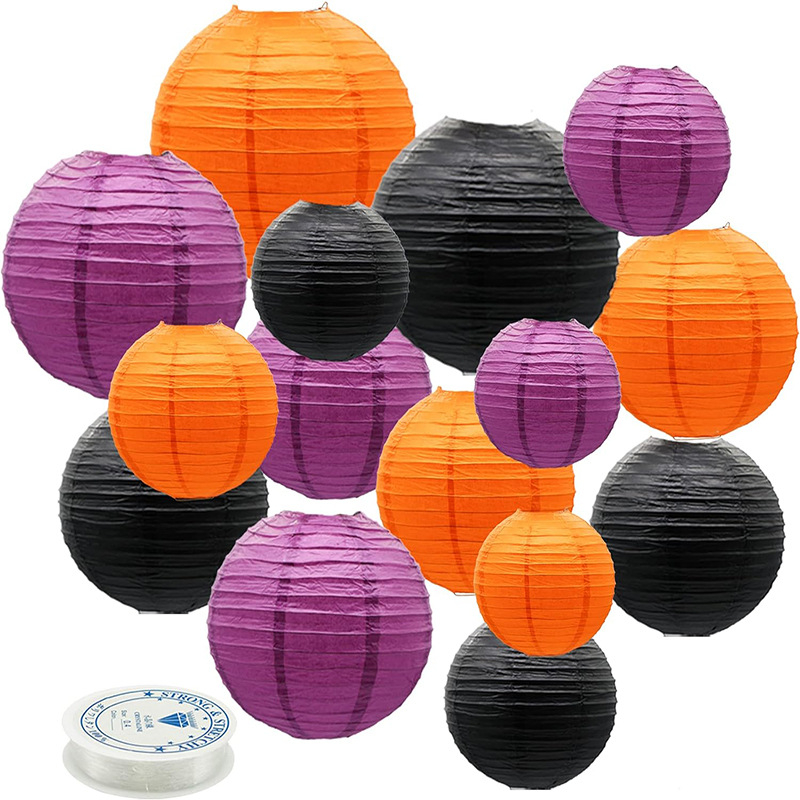 Amazon 15 tk värviline paberlatern sobib kaubanduskeskuse mööbli paigutuse kaunistuseks ümmargused kokkupandavad paberlaterna kaunistused