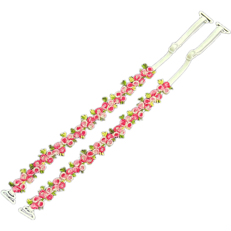 Tikitud Hanfu pitsist õlarihmaga paljastatud aluspesu, õlarihmaga vest, õhukese rihmaga nähtamatu kinnitus