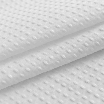 Δημοφιλής κουρτίνα ντους με παχύρρευστη λευκή πολυεστερική βάφλα, αδιάβροχη, διακοσμητική υφασμάτινη κουρτίνα ντους μπάνιου, βαρέως τύπου, βάρους ξενοδοχείου