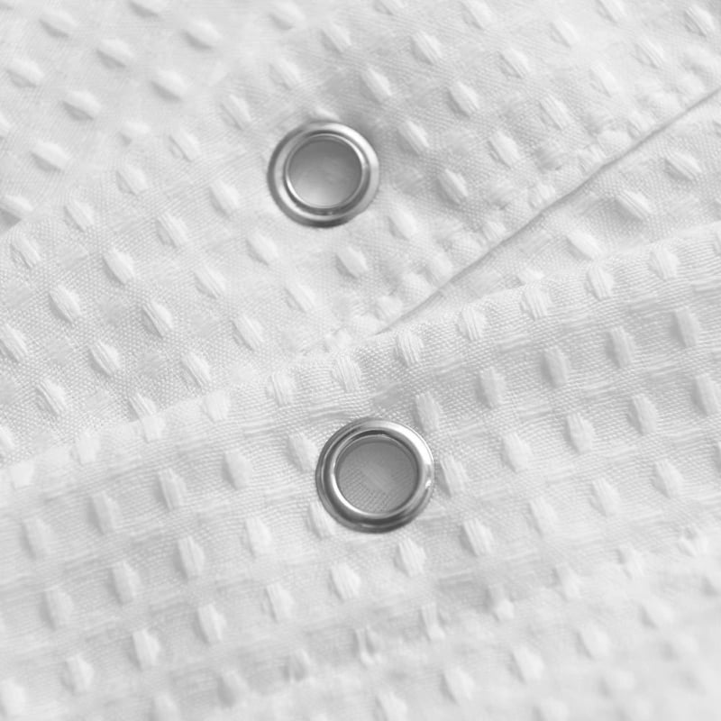 Perdea de duș din poliester, îngroșată, albă, tip vafă, impermeabilă, pentru baie, din material decorativ, perdea de duș, greutate mare pentru hoteluri