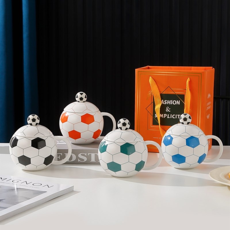 Cupa Mondială de Fotbal, Cupa Ceramică cu Capac, Suvenir Sportiv, Cupa Planetă, Cană de Apă, Cereale de Însoțire