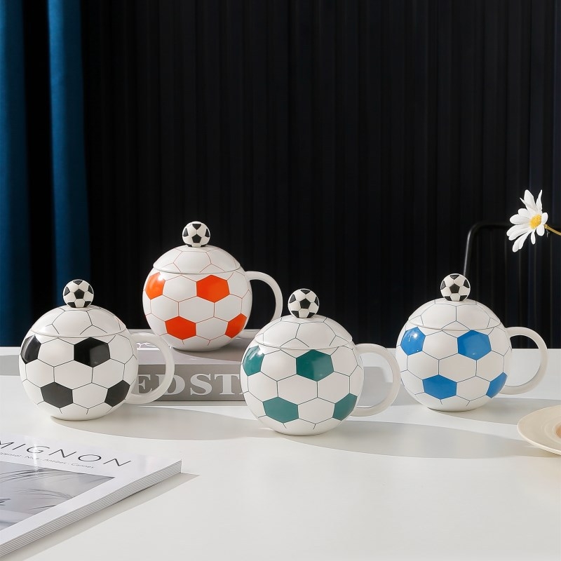 Cupa Mondială de Fotbal, Cupa Ceramică cu Capac, Suvenir Sportiv, Cupa Planetă, Cană de Apă, Cereale de Însoțire