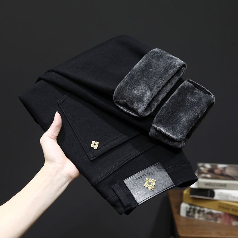 Woodpecker őszi farmer férfi 2025 divatos új, karcsúsított nadrág, lábszár, alkalmi, egyenes szabású, minden mérkőzésre alkalmas nadrág