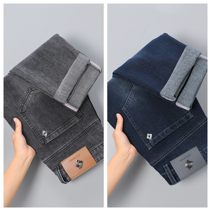 Woodpecker őszi farmer férfi 2025 divatos új, karcsúsított nadrág, lábszár, alkalmi, egyenes szabású, minden mérkőzésre alkalmas nadrág