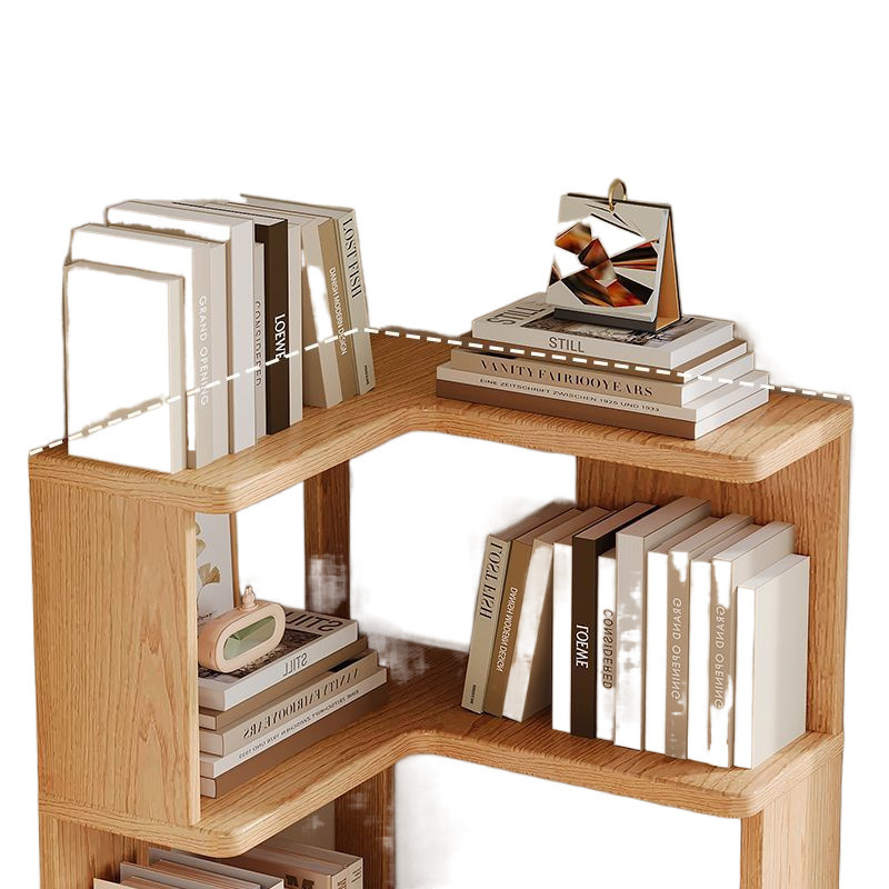 Trendikas täispuidust põrandal seisev nurgariiul koduseks kasutamiseks, seinale kinnitatav nurgariiul, elutoa mitmekihiline nurgapanipaik, lihtne raamaturiiul