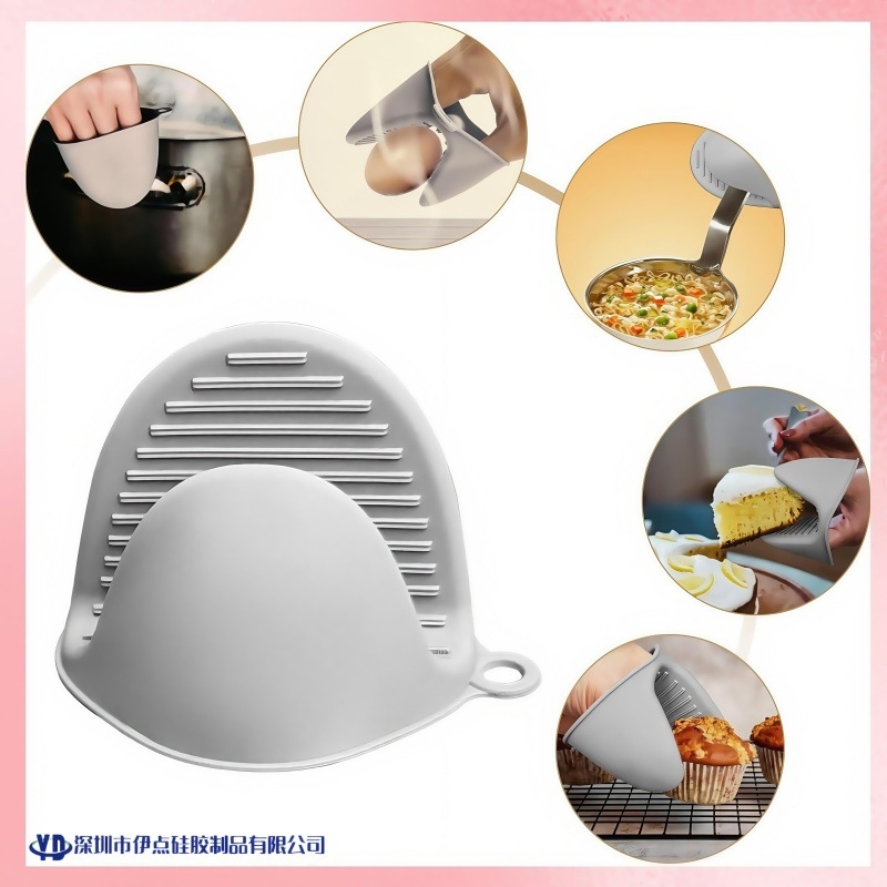 43g mikrolaineahju kindaklamber soojusisolatsiooniga paksendatud otsaga potikindad majapidamisköögi soojusisolatsiooniga küpsetamise silikoonist käeklamber