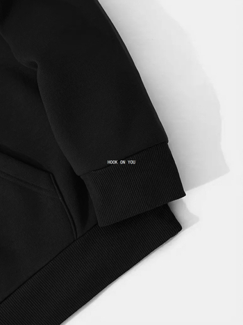 Мъжки суичър с дълъг ръкав и италиански принт, моден тренд, най-лесен за ежедневно носене през есента и зимата