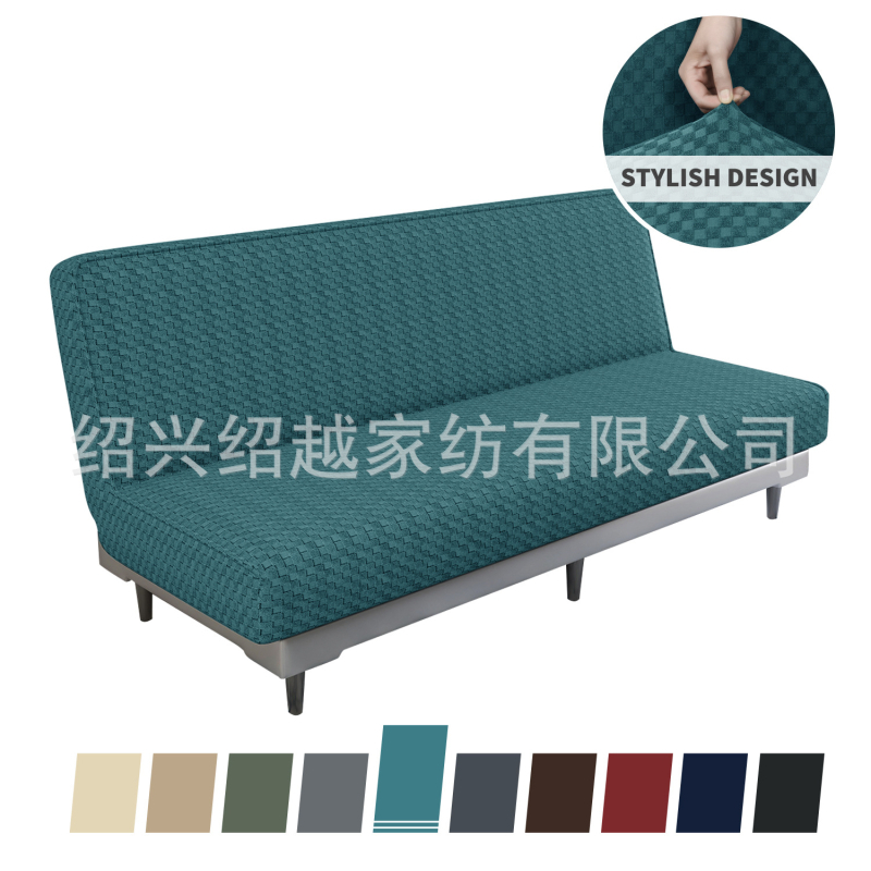 Határon átnyúló, karfa nélküli, rugalmas kanapéhuzat, teljes körű összecsukható kanapéágy-huzat, görgős lepedő típusú, teljes huzatú kanapéágy-huzat