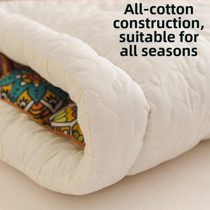 Нова удебелена мека памучна възглавница за диван за четири сезона, универсална неплъзгаща се, висок клас, лека луксозна кремава памучна възглавница