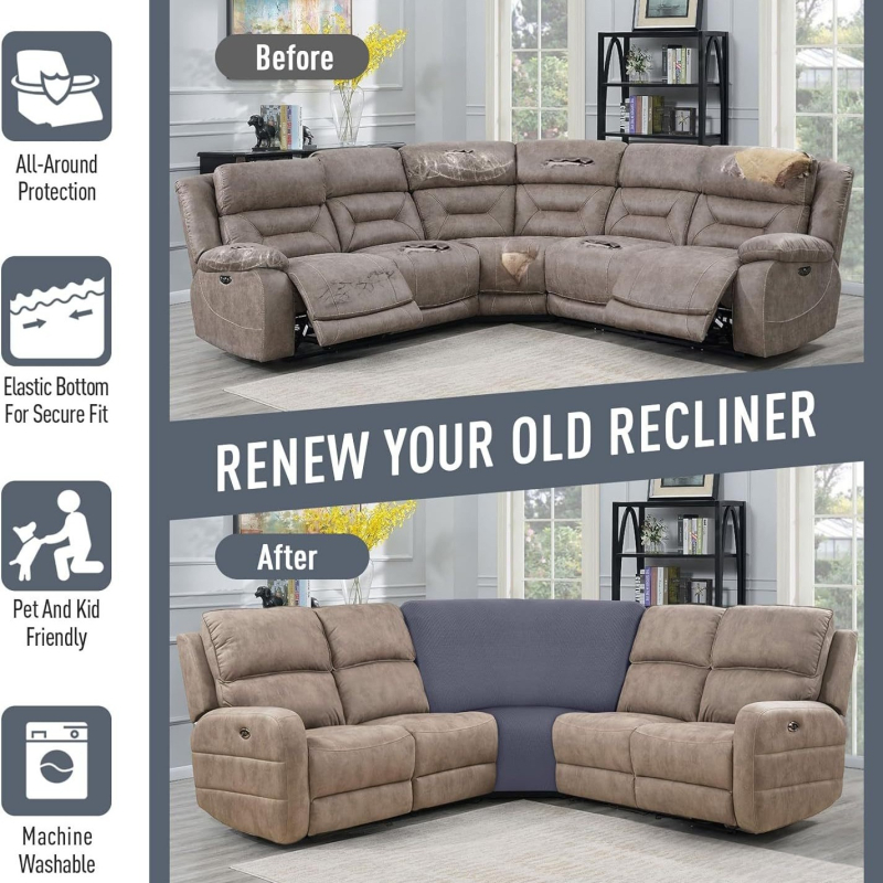 Határokon átnyúló Amazon dönthető sarokkanapé huzat L alakú kombinált dönthető kanapé huzat dönthető sarokülő huzat masszázsfotel huzat