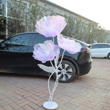 Ablakvédő mákvirág nagy virág kültéri esküvői dekoráció forgatási kellékek csúcskategóriás jelenet dekoratív virágöltöny