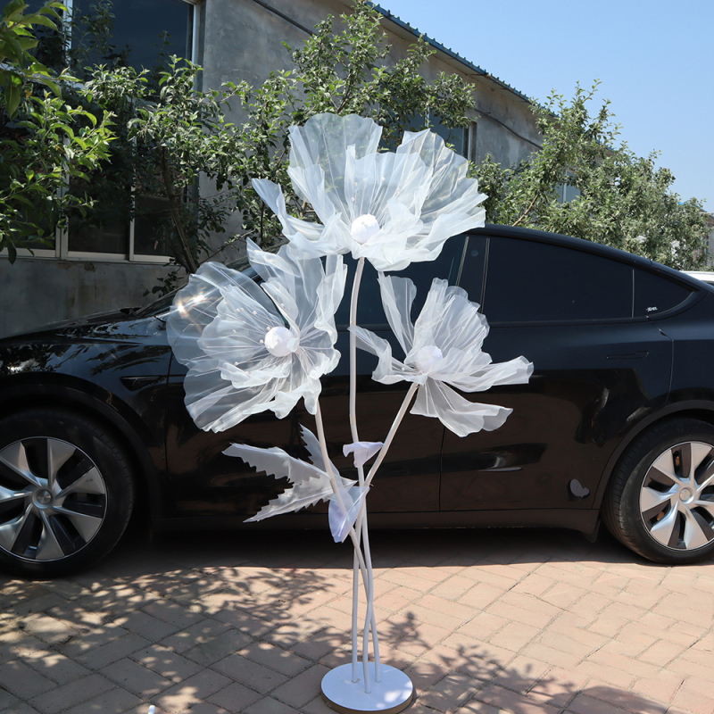 Ablakvédő mákvirág nagy virág kültéri esküvői dekoráció forgatási kellékek csúcskategóriás jelenet dekoratív virágöltöny