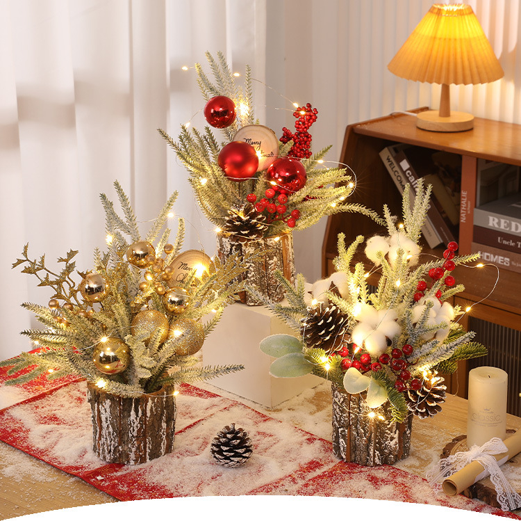Διασυνοριακό Χριστουγεννιάτικο Διακοσμητικό Δέντρο Μικρό Χριστουγεννιάτικο Δέντρο για Επιφάνεια Εργασίας Διακόσμηση Χριστουγεννιάτικου Δέντρου Στολίδια Ανθοσυνθέσεις Διακόσμηση Χριστουγεννιάτικη Σύνθεση
