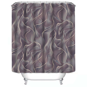 Άμεση προμήθεια εργοστασίου με ριγέ κουρτίνα ντους ψηφιακής εκτύπωσης από πολυεστέρα αδιάβροχη κουρτίνα ντους μπάνιου