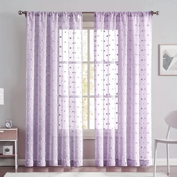 2 vnt. naujos, vientisos spalvos, mažos kailio kamuoliuko užuolaidos svetainei, miegamajam, dekoratyvinės užuolaidos, suasmenintos dekoratyvinės strypo užuolaidos