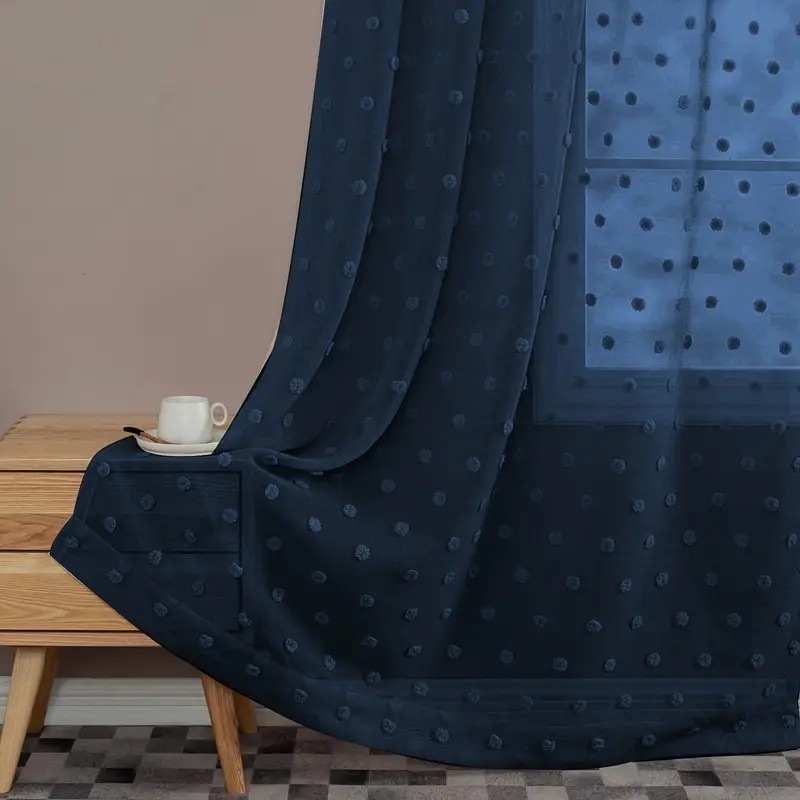 2 vnt. naujos, vientisos spalvos, mažos kailio kamuoliuko užuolaidos svetainei, miegamajam, dekoratyvinės užuolaidos, suasmenintos dekoratyvinės strypo užuolaidos