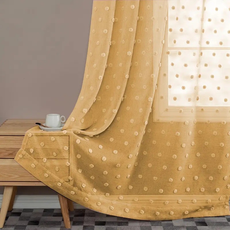 2 vnt. naujos, vientisos spalvos, mažos kailio kamuoliuko užuolaidos svetainei, miegamajam, dekoratyvinės užuolaidos, suasmenintos dekoratyvinės strypo užuolaidos